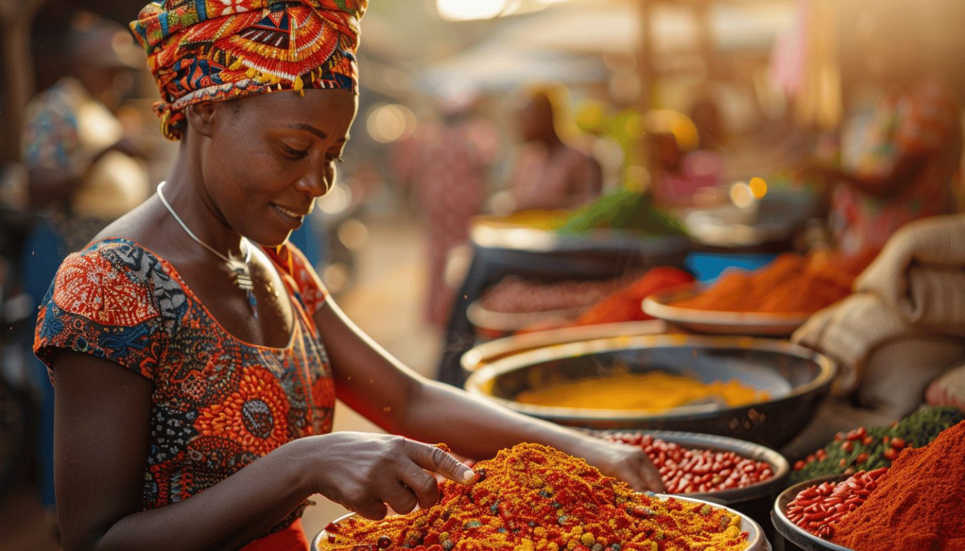 Sabores e aromas da rota gastronômica africana um tour culinário por mercados e vilarejos locais